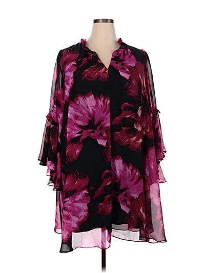 Pre-owned London Times Cocktail Dress In Burgundy