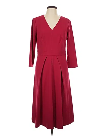Pre-owned London Times Cocktail Dress In Burgundy