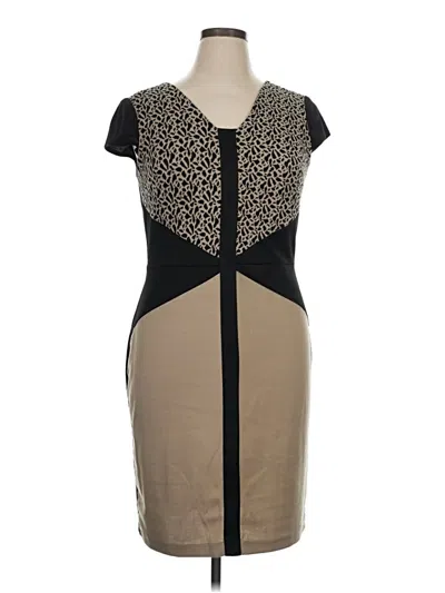 Pre-owned London Times Cocktail Dress In Tan