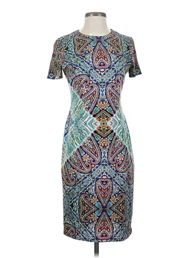 Pre-owned London Times Cocktail Dress In Teal