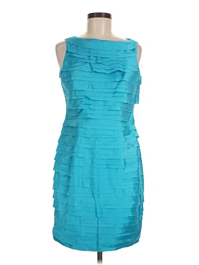 Pre-owned London Times Cocktail Dress In Teal