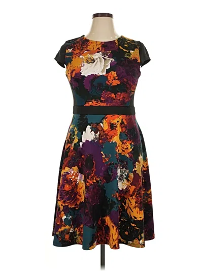 Pre-owned London Times Cocktail Dress In Teal