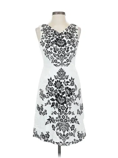 Pre-owned London Times Cocktail Dress In White