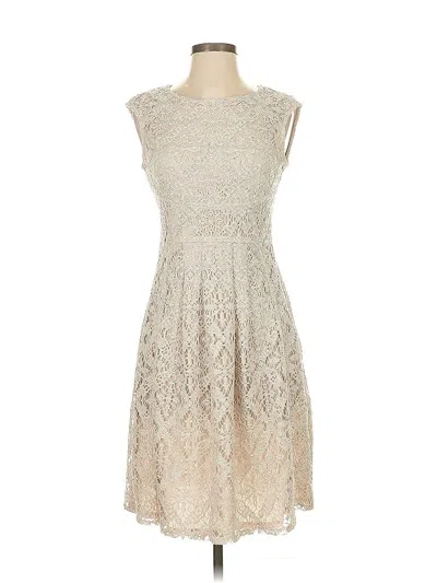 Pre-owned London Times Cocktail Dress In White