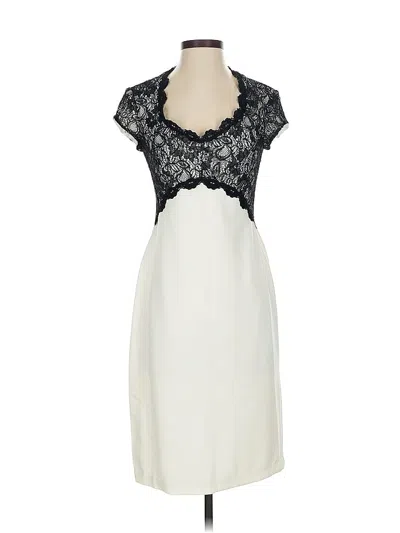 Pre-owned London Times Cocktail Dress In White