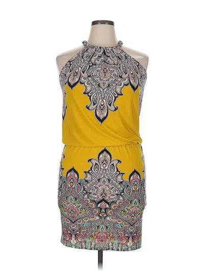 Pre-owned London Times Cocktail Dress In Yellow