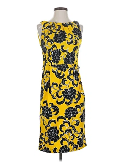 Pre-owned London Times Cocktail Dress In Yellow