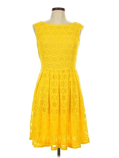 Pre-owned London Times Cocktail Dress In Yellow