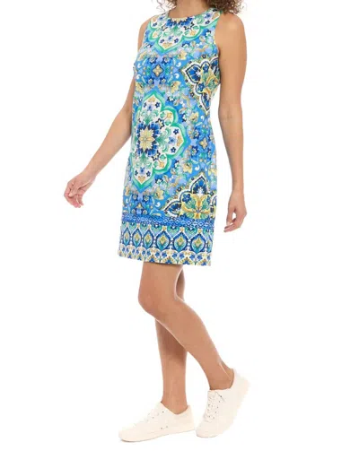 London Times Cotton Shift In White/blue