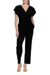 London Times Dolman Cap Sleeve Jumpsuit In Black In Black