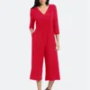 London Times Erys Jumpsuit In Red In Red