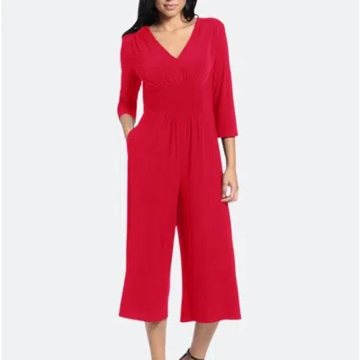 London Times Erys Jumpsuit In Red