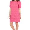 London Times Cotton Eyelet Shift Dress In Pink