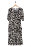 London Times Plus Size Keyhole Dress