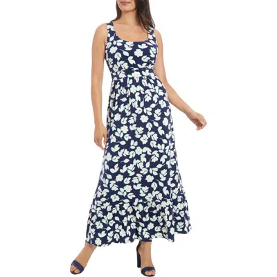 London Times Floral Maxi Dress In Multi