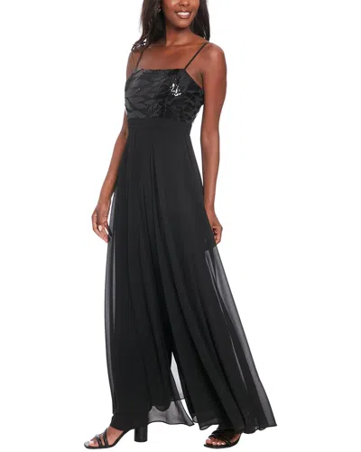 London Times Jumpsuit In Black/black