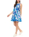 London Times Linen-blend A-line Dress