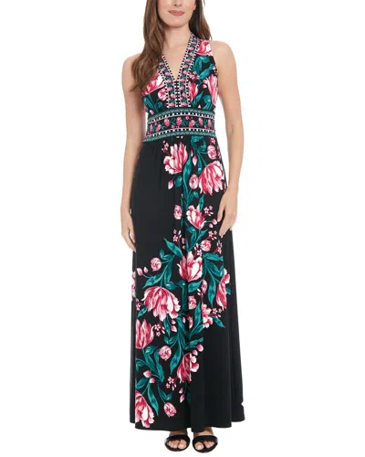 London Times Maxi Dress In Multi