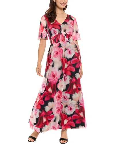 London Times Maxi Dress In Multi