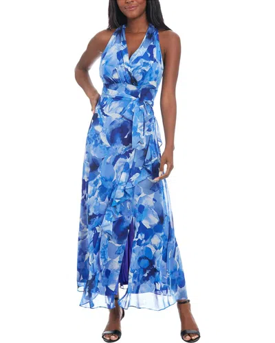 London Times Maxi Dress In Blue