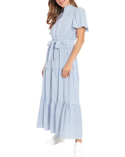 London Times Maxi Dress In Blue