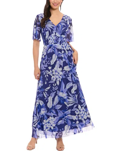 London Times Maxi Dress In Blue