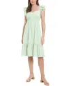 London Times Midi Dress In Green