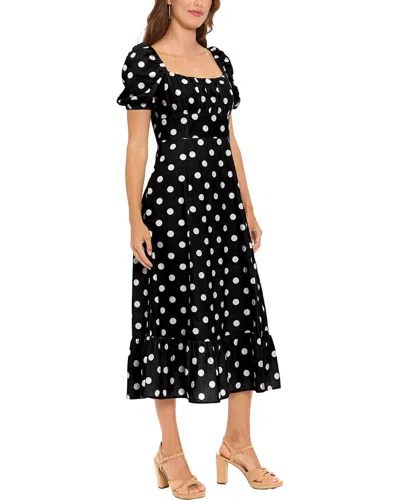 London Times Midi Dress In Black