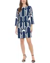 London Times Mini Dress In Blue