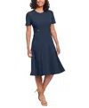 London Times A-line Dress In Nvy Blazer