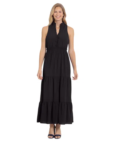 chinese dress ladies London Times Women's Dresses Chiffon Faux Wrap Ruffle Maxi Dress Guest of  Wedding at Amazon Women's Clothing store main image 1