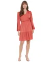London Times Mini Dress In Persimmon
