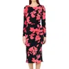 London Times Petites Womens Printed Polyester Sheath Dress