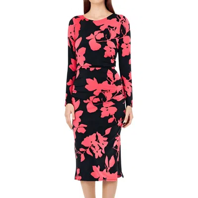 London Times Petites Womens Printed Polyester Sheath Dress In Multi