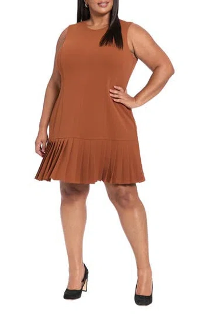 London Times Pleated Sheath Dress In Multi