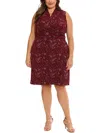 London Times Surplice Sleeveless Sheath Dress In Multi