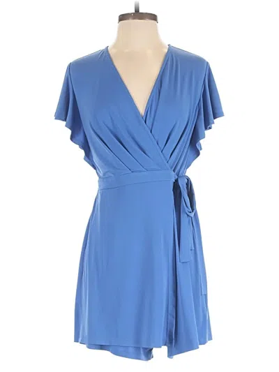 Pre-owned London Times Romper In Blue