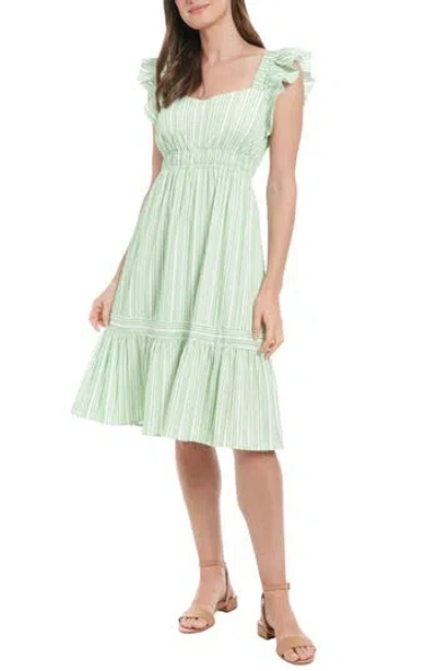 London Times Midi Dress In Green