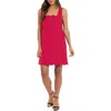 London Times Scalloped Sleeveless Linen Blend Shift Dress
