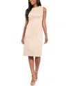 London Times Sleeveless Sheath Dress In Brown