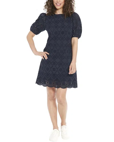 London Times Shift Dress In Blue