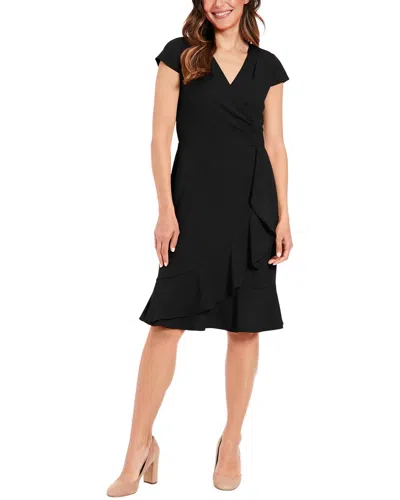 London Times Shift Dress In Black