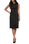 London Times Sleeveless Sheath Dress In Black