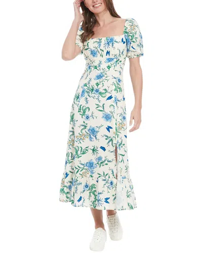 LONDON TIMES LONDON TIMES SMOCKED MIDI DRESS
