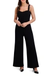 London Times Sweetheart Neck Jumpsuit In Black