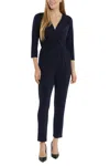 London Times T5925m Formal Long Pocket Jumpsuit In Blue