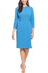London Times T6004m Short Cocktail Knee Length Dress In Blue