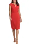 London Times T6573m Short Cocktail Knee Length Dress In Red