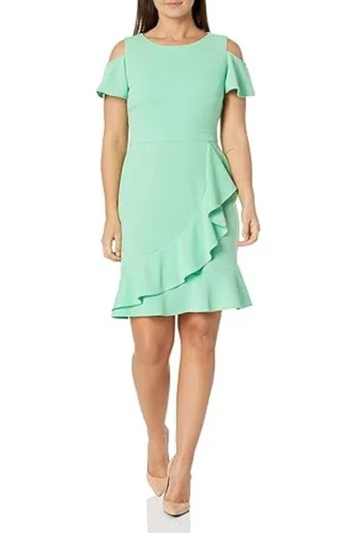 London Times T6682m Fitted Cocktail Short Dress In Green