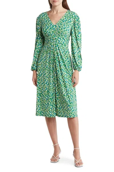 London Times T7120m Short Cocktail Midi Length Dress In Green